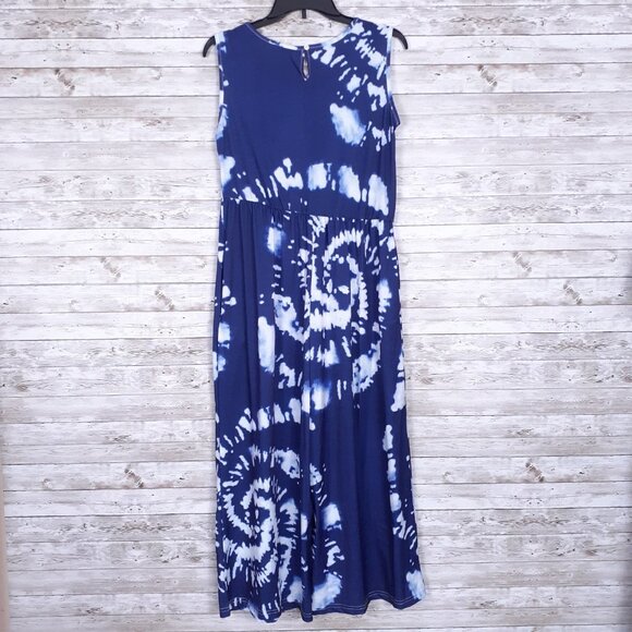 Beyond This Plane Womens Jumpsuit M Sleeveless Wide Leg 115 - Picture 3 of 6